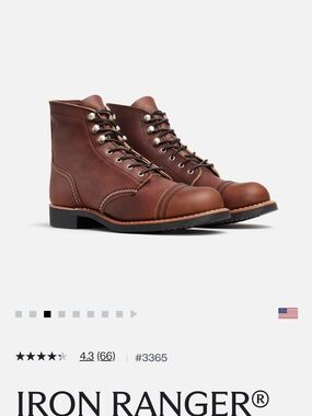 Iron Ranger Brown Leather Women's Boots (Amber Brown)